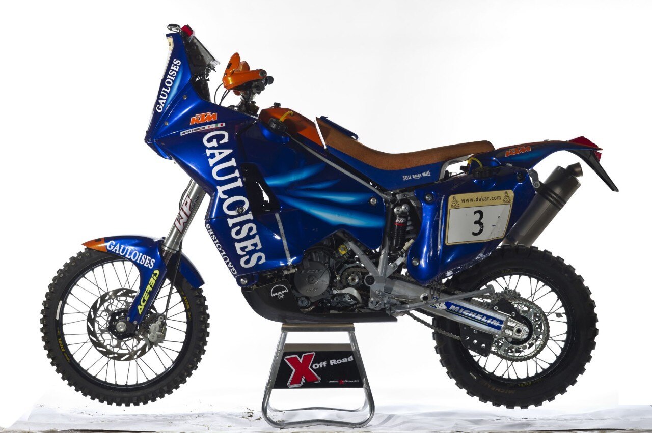 La KTM 950 Adventure del 2004, la moto di Fabrizio Meoni