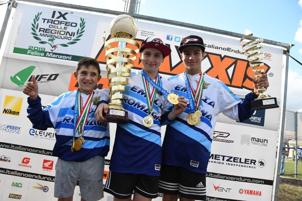 Il IX Trofeo delle Regioni MiniEnduro va all'Emilia Romagna