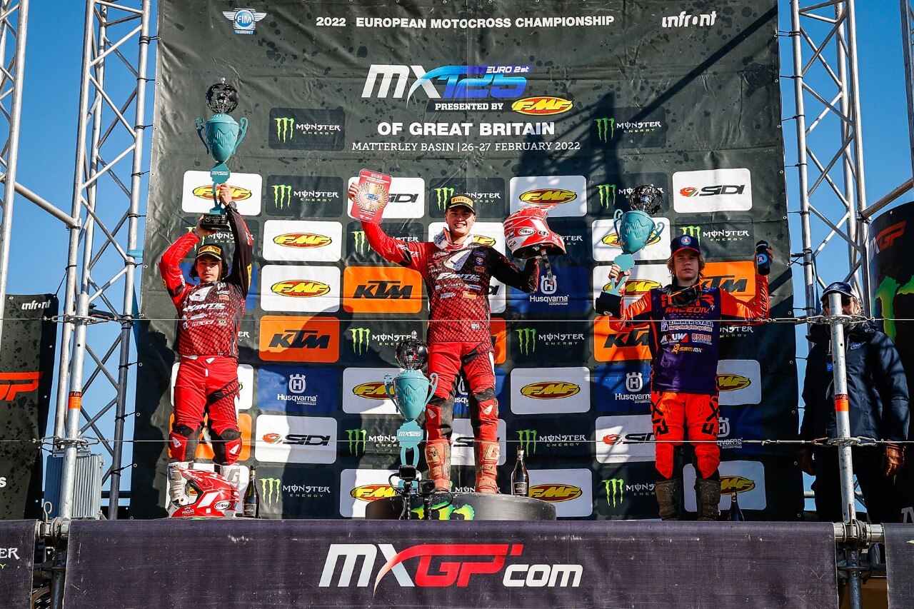 EMX125: fantastica doppietta per il Fantic Factory Team Maddii a Matterley Basin - VIDEO