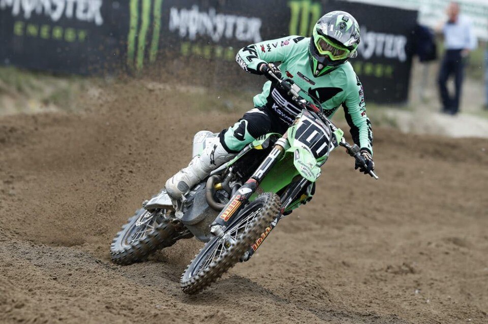Tommy Searle sulla Kawasaki ufficiale