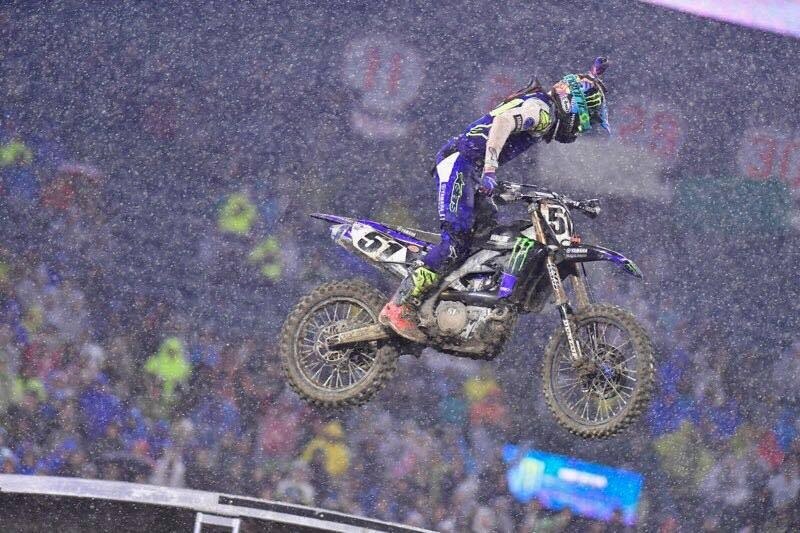 Justin Barcia, winning in the rain...