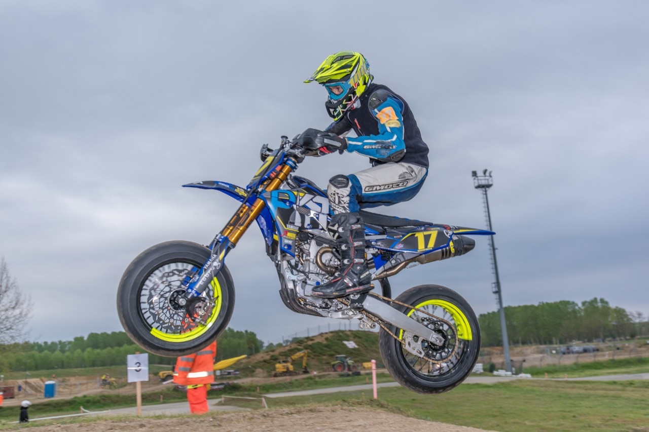 Campionato Regionale Supermoto Nord Italia, sliding in the rain a Ottobiano