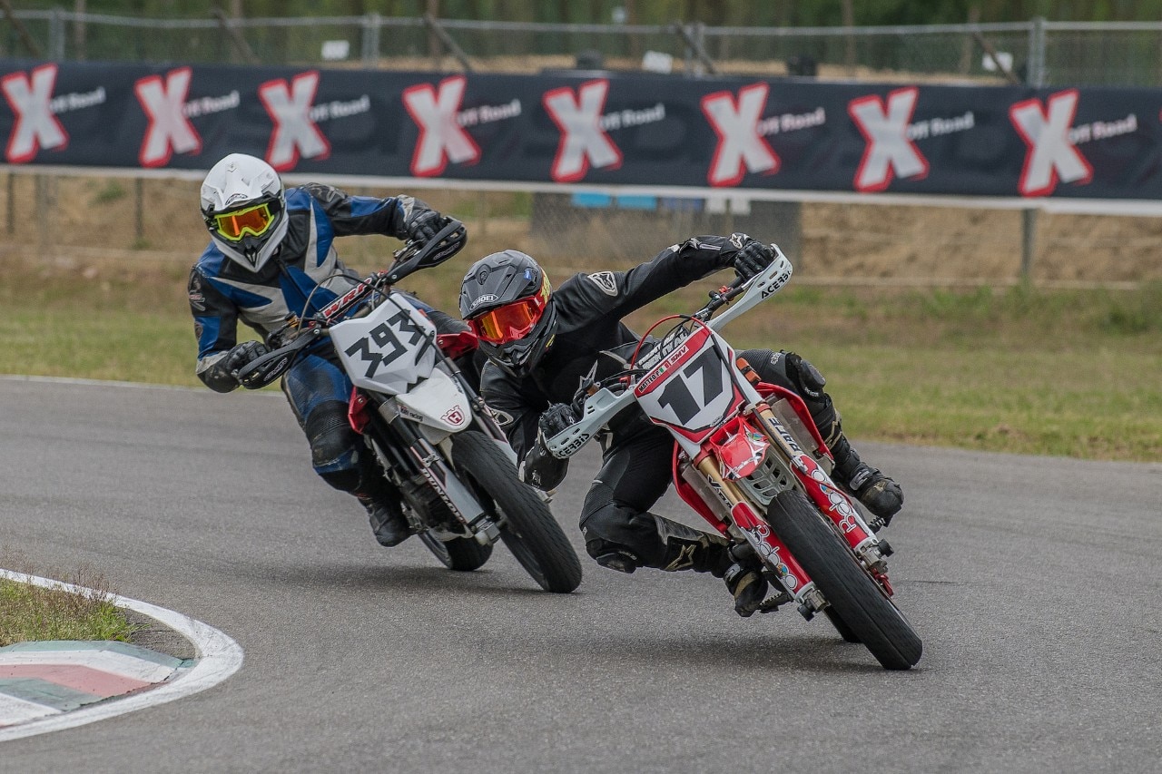 Campionato Regionale Supermoto Nord Italia, sliding in the rain a Ottobiano