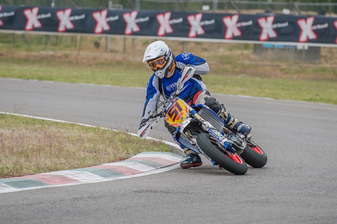 Campionato Regionale Supermoto Nord Italia, sliding in the rain a Ottobiano