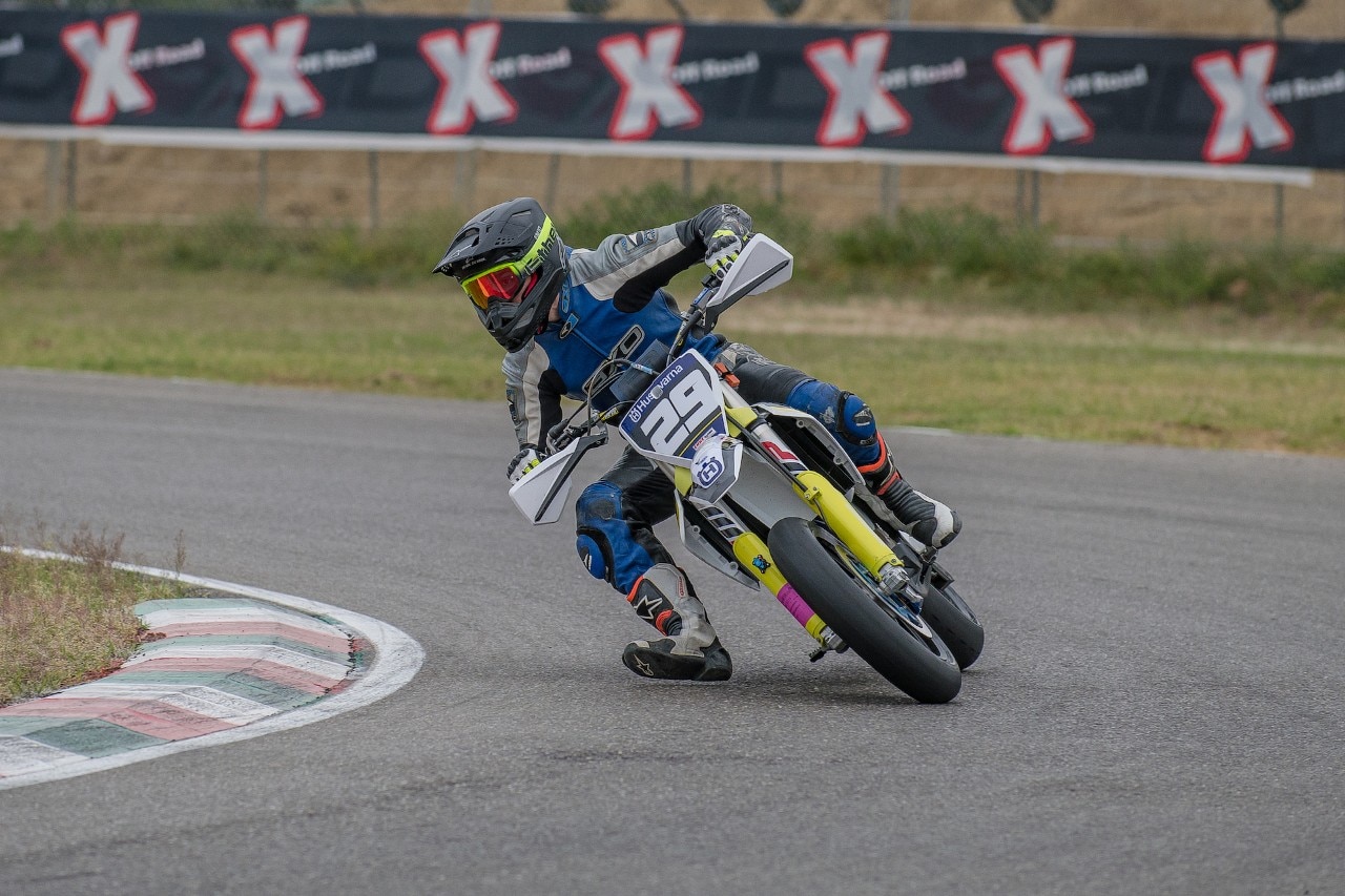Campionato Regionale Supermoto Nord Italia, sliding in the rain a Ottobiano