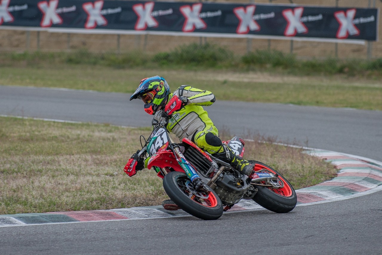 Campionato Regionale Supermoto Nord Italia, sliding in the rain a Ottobiano