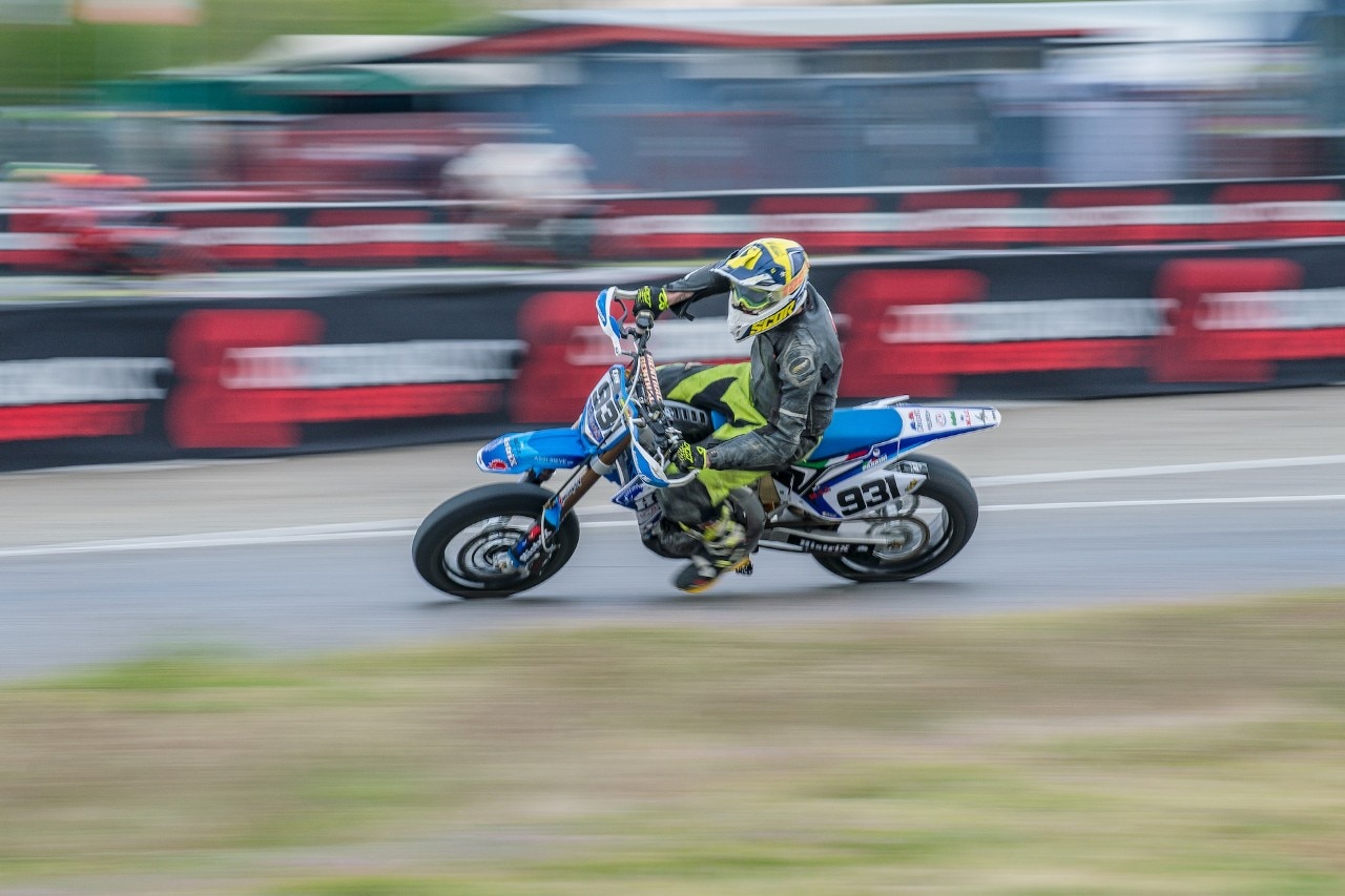Campionato Regionale Supermoto Nord Italia, sliding in the rain a Ottobiano