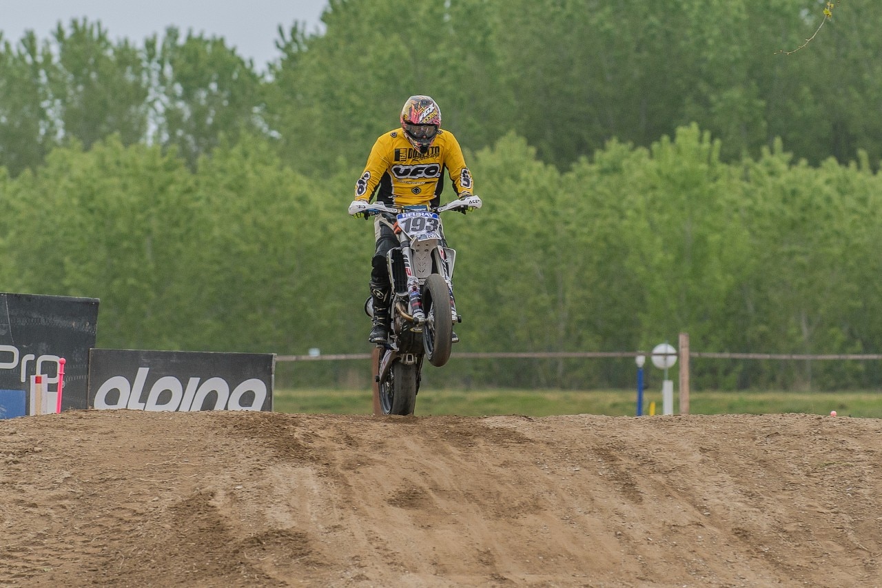Campionato Regionale Supermoto Nord Italia, sliding in the rain a Ottobiano