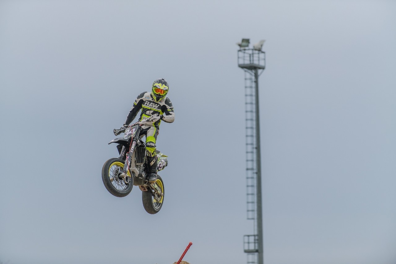 Campionato Regionale Supermoto Nord Italia, sliding in the rain a Ottobiano