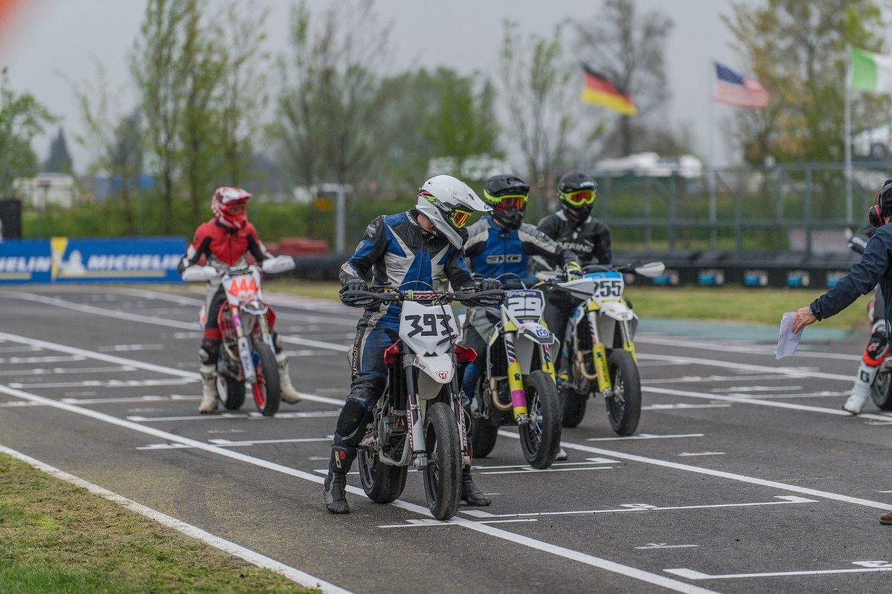 Campionato Regionale Supermoto Nord Italia, sliding in the rain a Ottobiano
