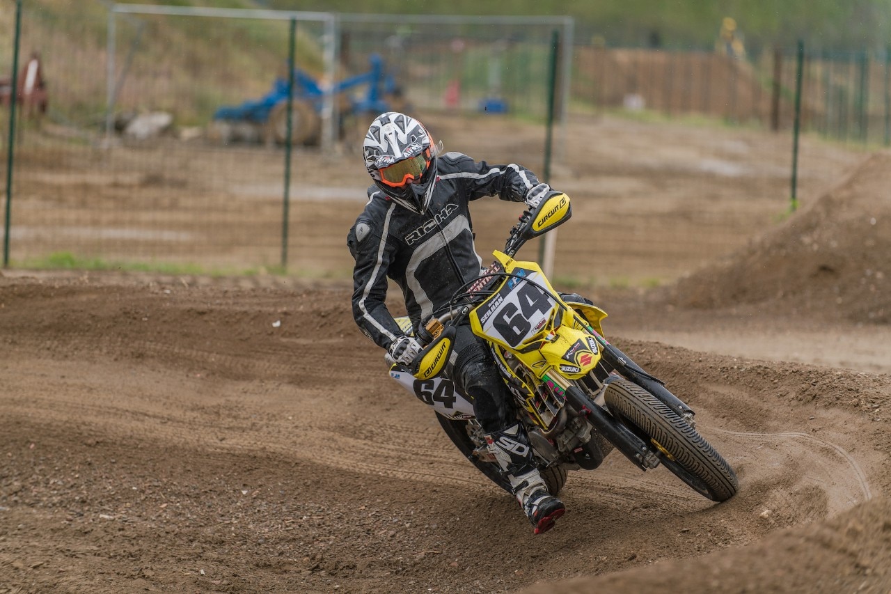 Campionato Regionale Supermoto Nord Italia, sliding in the rain a Ottobiano
