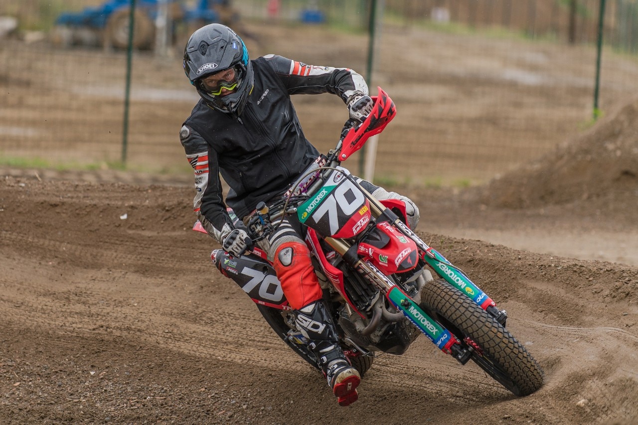 Campionato Regionale Supermoto Nord Italia, sliding in the rain a Ottobiano