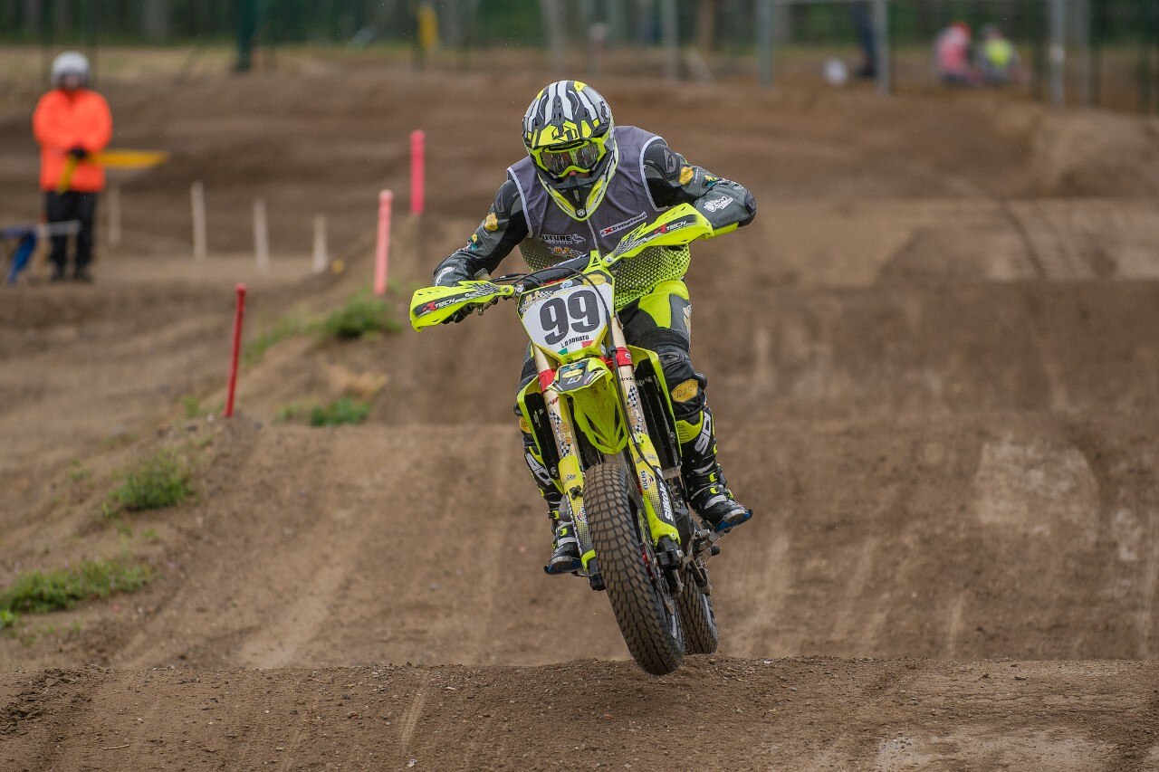 Campionato Regionale Supermoto Nord Italia, sliding in the rain a Ottobiano