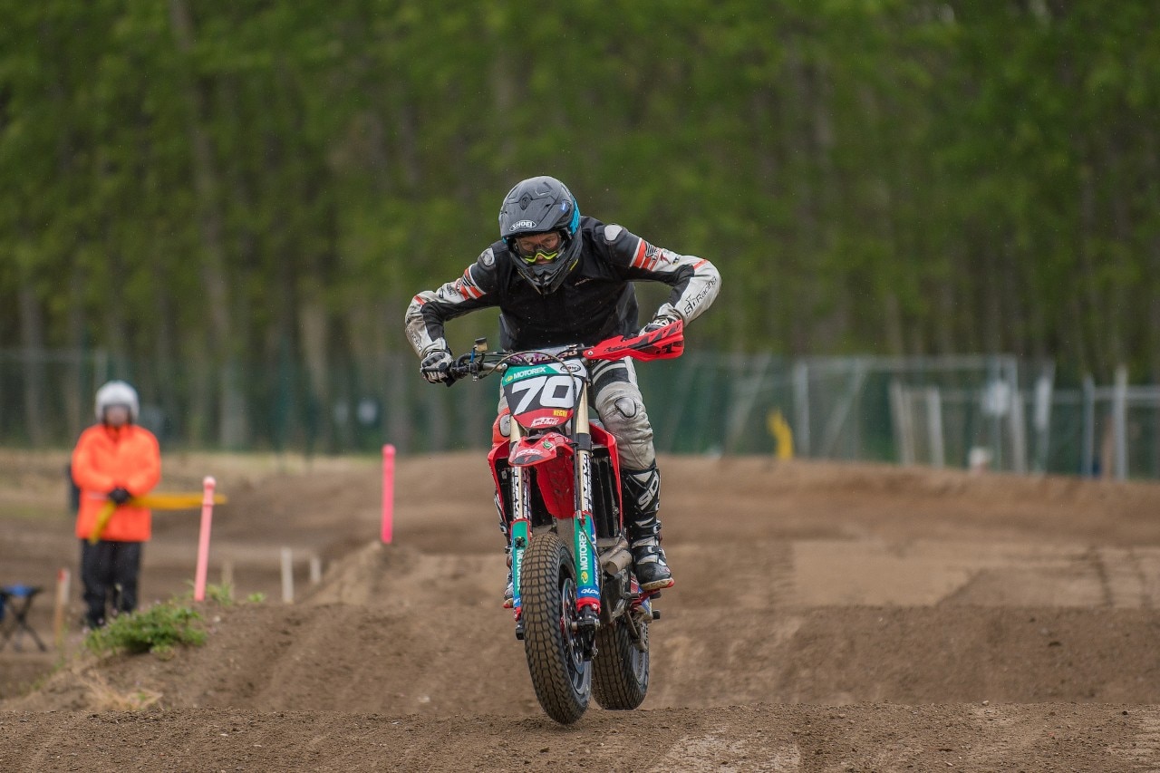 Campionato Regionale Supermoto Nord Italia, sliding in the rain a Ottobiano