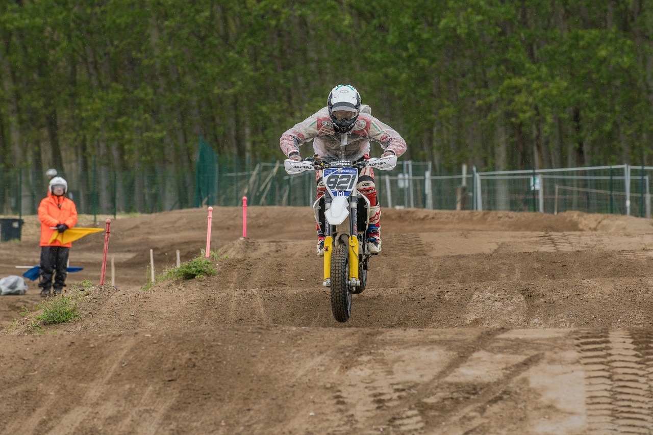 Campionato Regionale Supermoto Nord Italia, sliding in the rain a Ottobiano