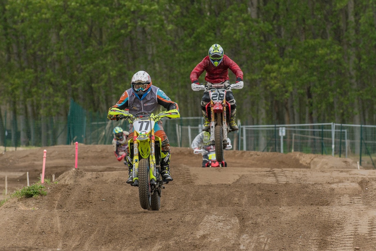 Campionato Regionale Supermoto Nord Italia, sliding in the rain a Ottobiano