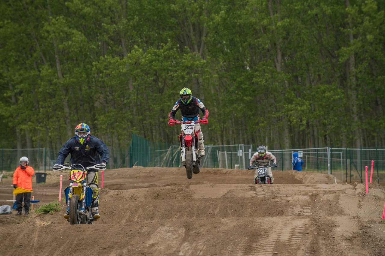 Campionato Regionale Supermoto Nord Italia, sliding in the rain a Ottobiano