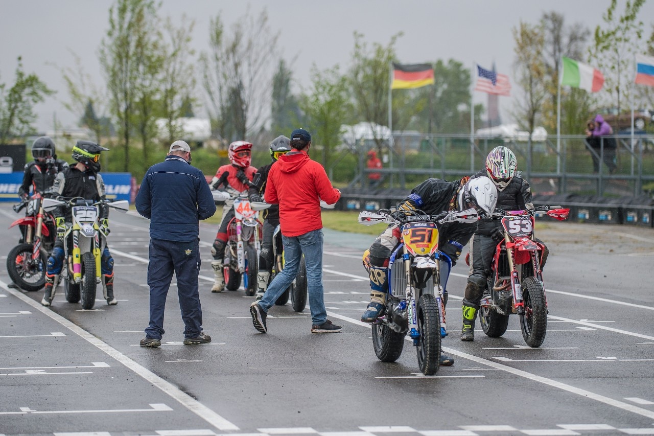 Campionato Regionale Supermoto Nord Italia, sliding in the rain a Ottobiano