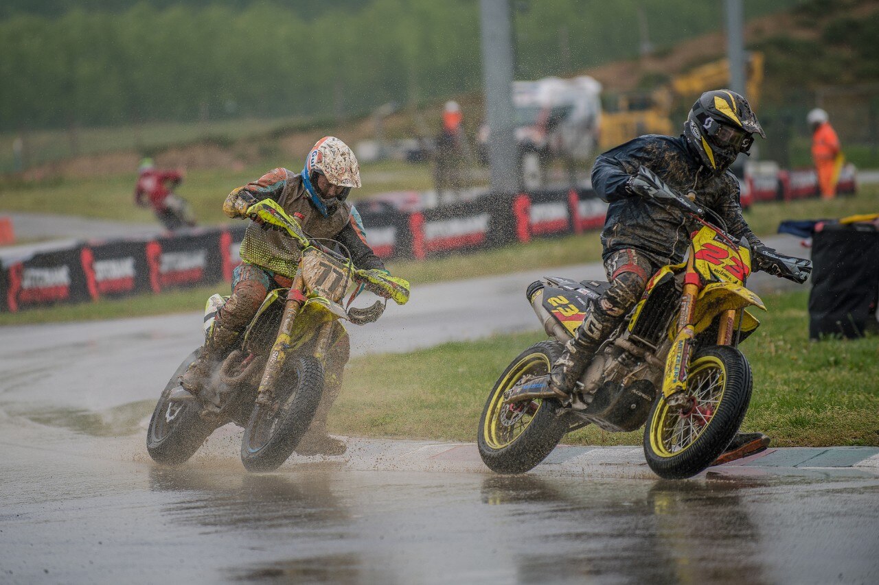 Campionato Regionale Supermoto Nord Italia, sliding in the rain a Ottobiano