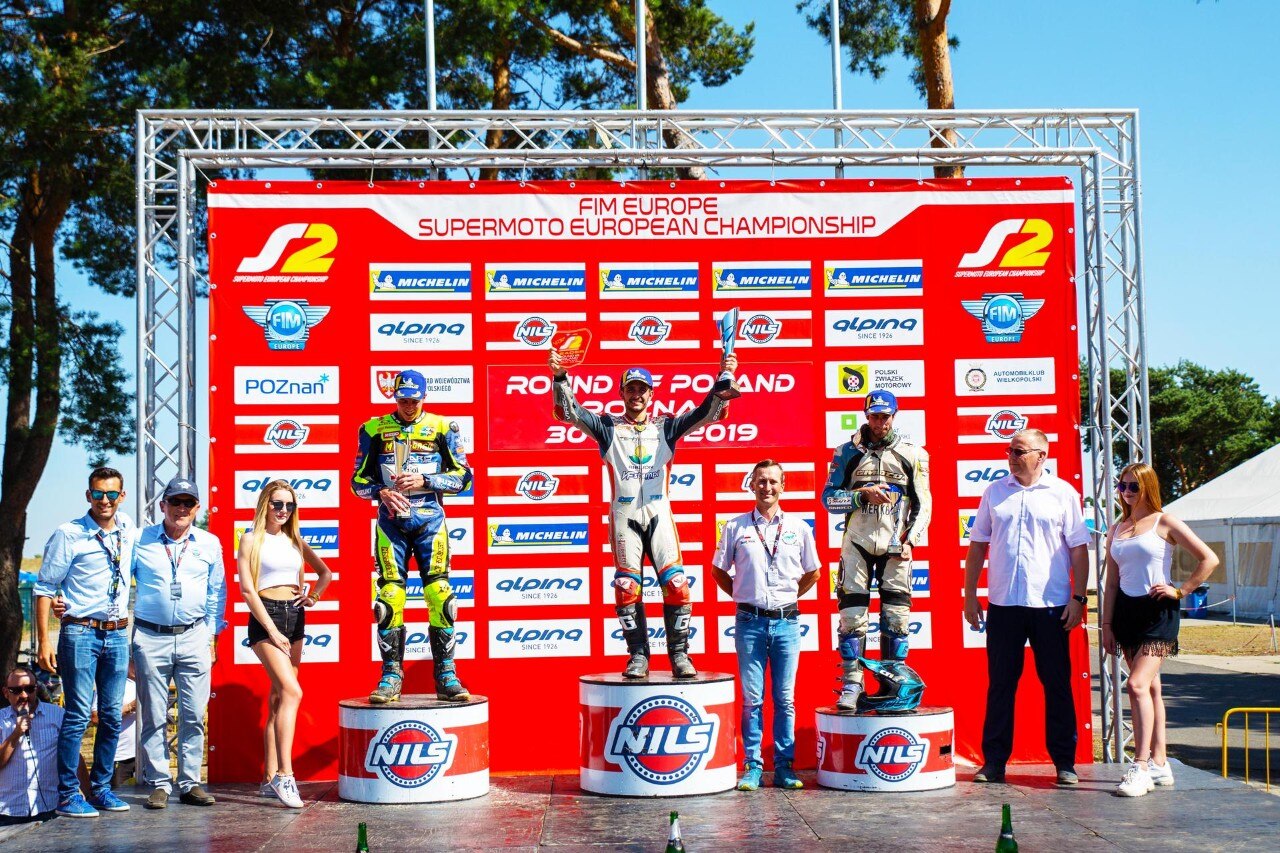 Europeo Supermoto S2 2019, terza vittoria per Thomas Chareyre in Polonia