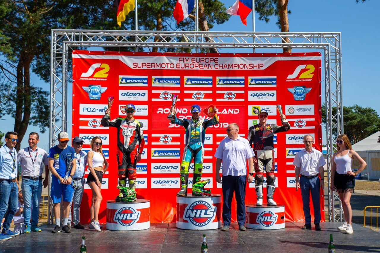 Europeo Supermoto S2 2019, terza vittoria per Thomas Chareyre in Polonia