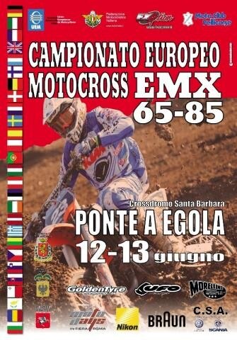 Campionato Europeo EMX65-85. La quinta tappa a Ponte a Egola
