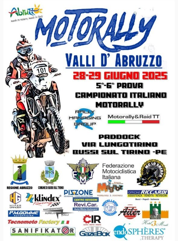 Motorally Valli d'Abruzzo 2025: via alle iscrizioni