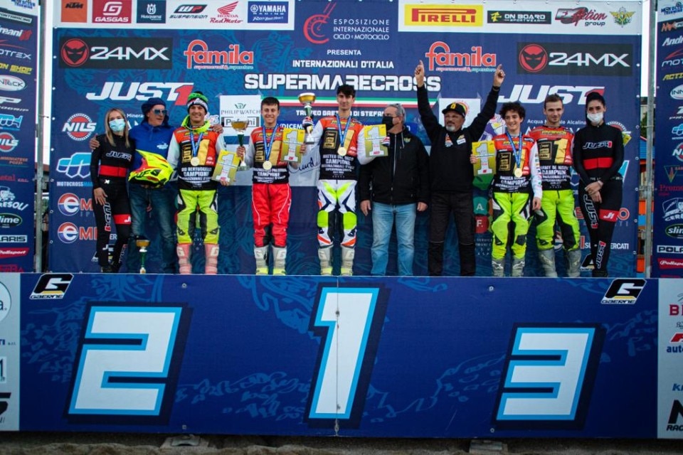 Bertuccelli, De Nicola, Del Coco, Palombini e Roberti Campioni Supermarecross 2021
