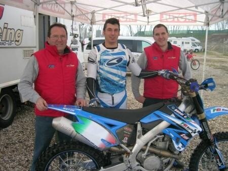 Cristian Beggi con la TM. Il pilota emiliano torna nel Cross