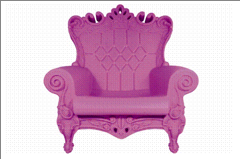 Acerbis dona la sua poltrona "Queen of love".  Per la ricerca sul cancro