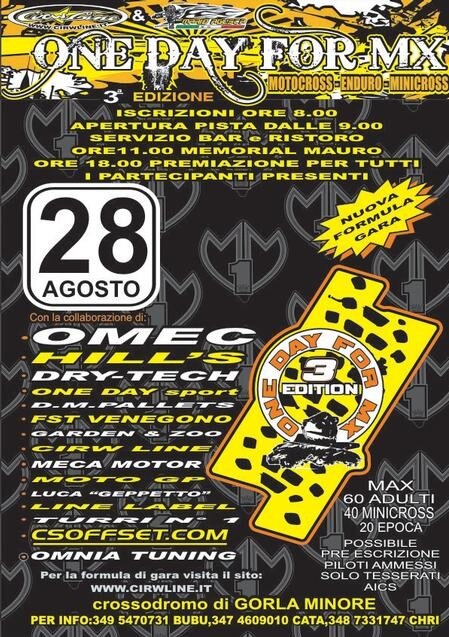 Motocross-Enduro-Minicross. One day for Mx