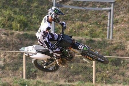 Test 2011 al Crossodromo Santa Barbara. Christophe Charlier in pista con il Team Rinaldi