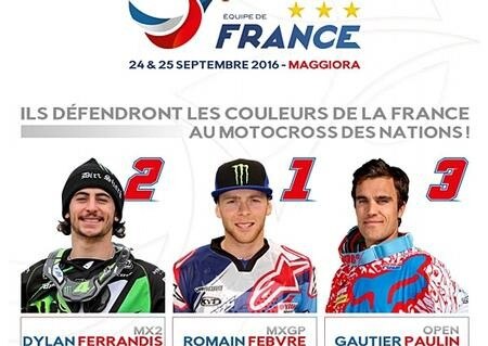 Motocross delle Nazioni 2016. La Francia c'è!