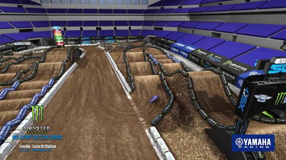 2021 AMA Supercross - Animated Track Map Round 5, Indianapolis