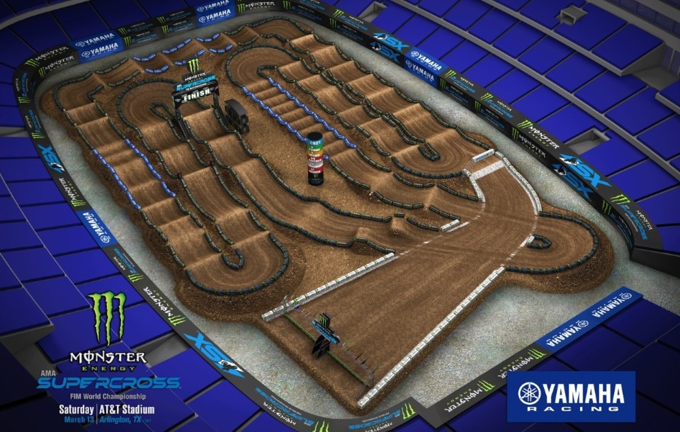 Supercross  Virtual Track Map - Round 10 - Arlington1