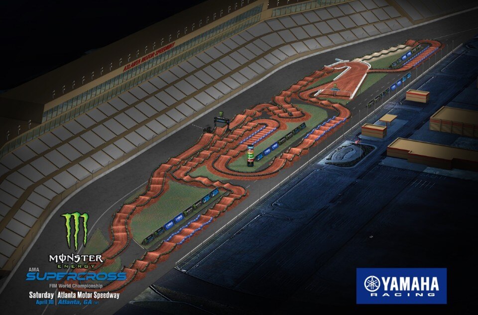 2021 AMA Supercross, Atlanta1 animated track maps