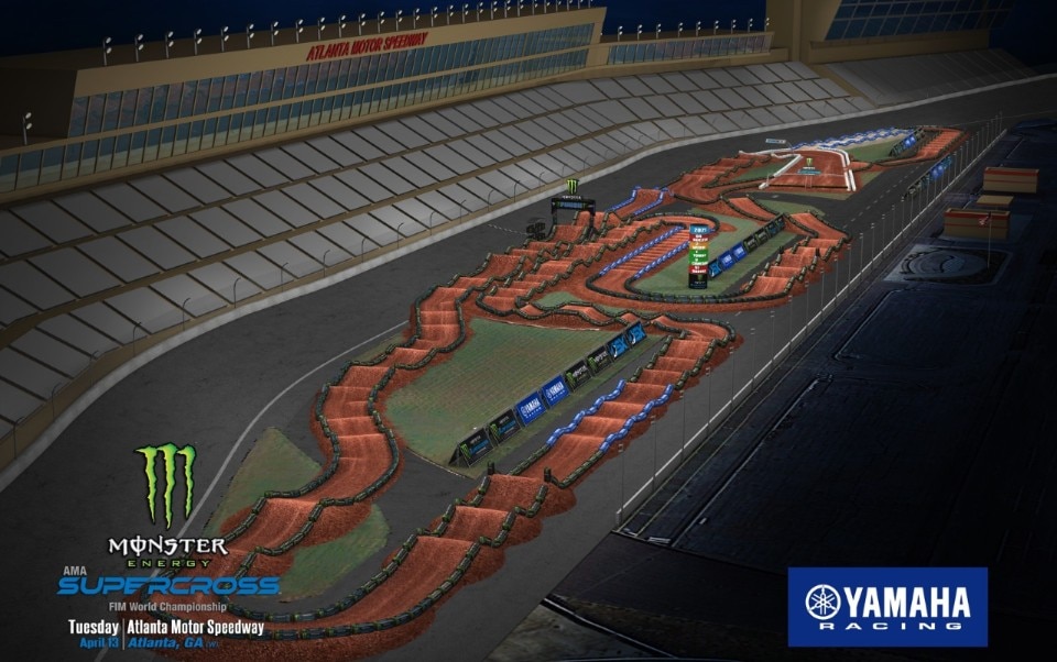 2021 AMA Supercross, Atlanta2 animated track maps