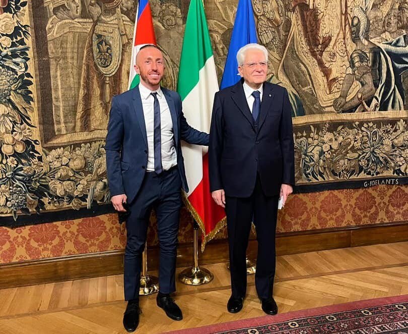 Cairoli e i campioni del fuoristrada ricevuti dal Presidente della Repubblica