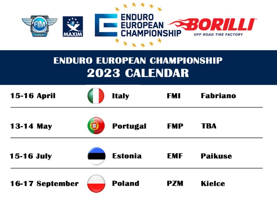 Calendario 2023 Campionato Europeo Enduro Calendario 2023 Campionato Europeo Enduro