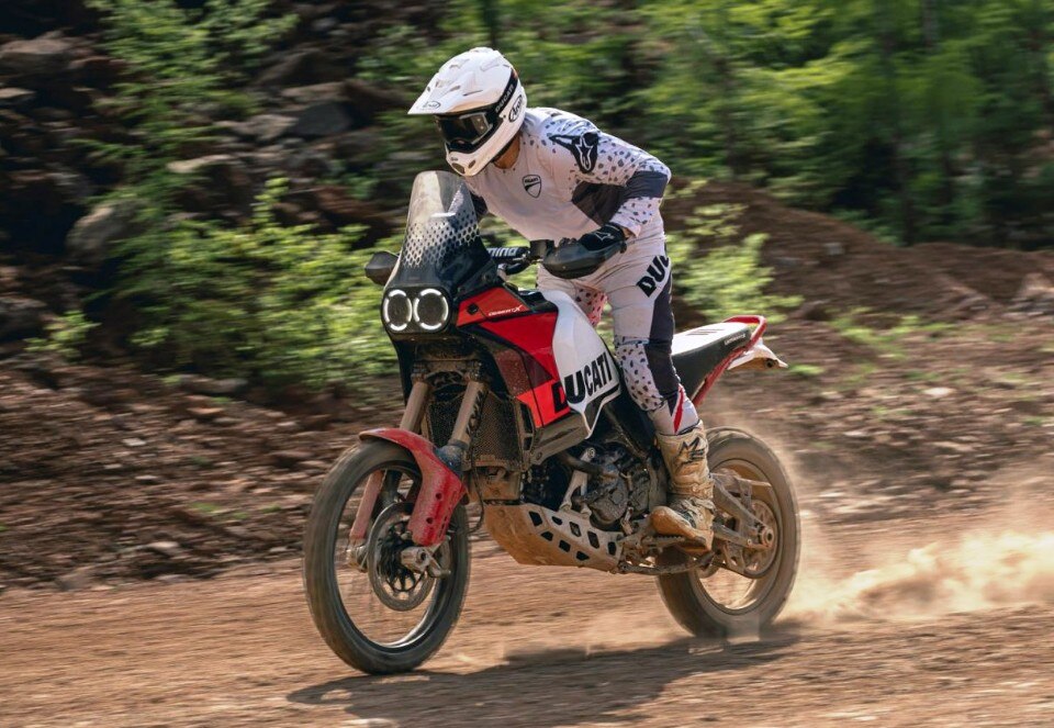 Antoine Meo e la Ducati Desert X Rally al Campionato Italiano Motorally