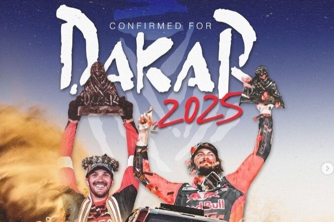 Toby Price e Sam Sunderland a piedi? No, su quattro ruote Toby Price e Sam Sunderland a piedi? No, su quattro ruote