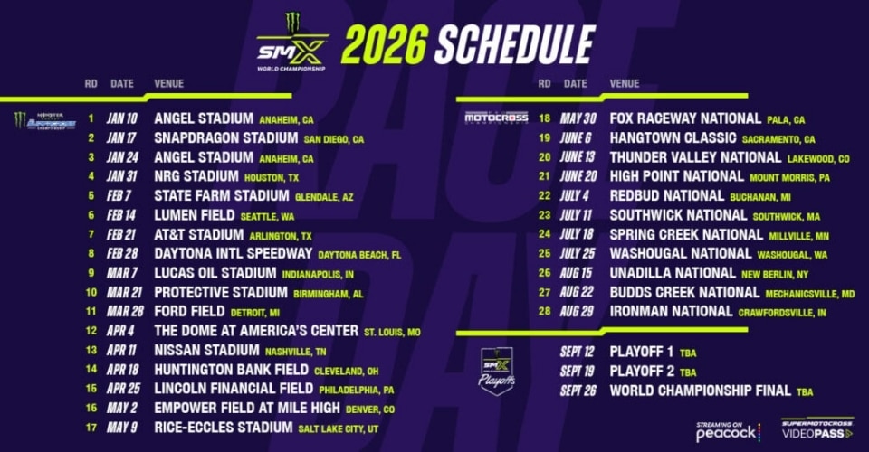Presentata la stagione AMA Supercross e Motocross 2026