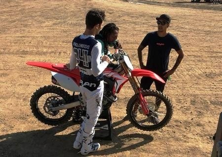 Angelo Pellegrini nell'AMA Supercross 2019. Con il supporto del Team Honda Motoconcepts