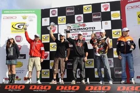 Internazionali d'Italia Supermoto - Viterbo. Adrien Chareyre porta alla vittoria l'Aprilia