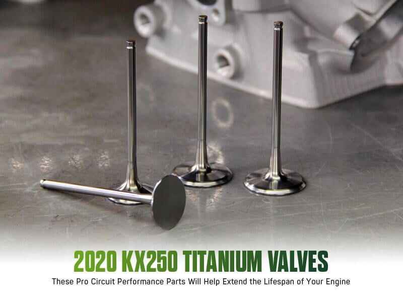 Valvole di scarico in titanio per Kawasaki KX250 2020 Valvole di scarico in titanio per Kawasaki KX250 2020