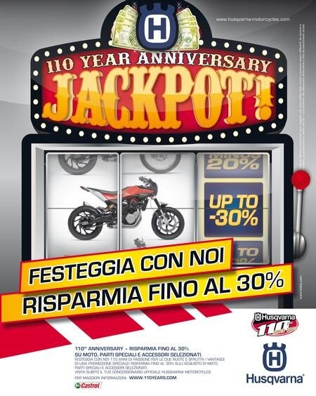 Promozione Husqvarna. Operazione "Jackpot 110° Anniversario"