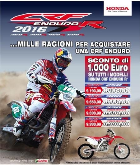 Campagna promozionale RedMoto. Mille ragioni per acquistare una CRF Enduro