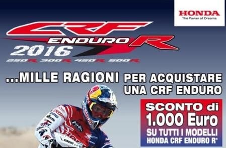 Campagna promozionale RedMoto. Mille ragioni per acquistare una CRF Enduro Campagna promozionale RedMoto. Mille ragioni per acquistare una CRF Enduro