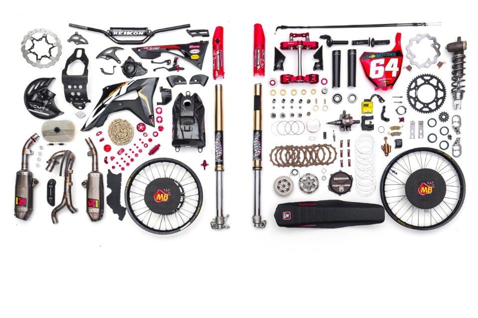 Moto smontata Honda CRF 450R Team MB Moto smontata Honda CRF 450R Team MB