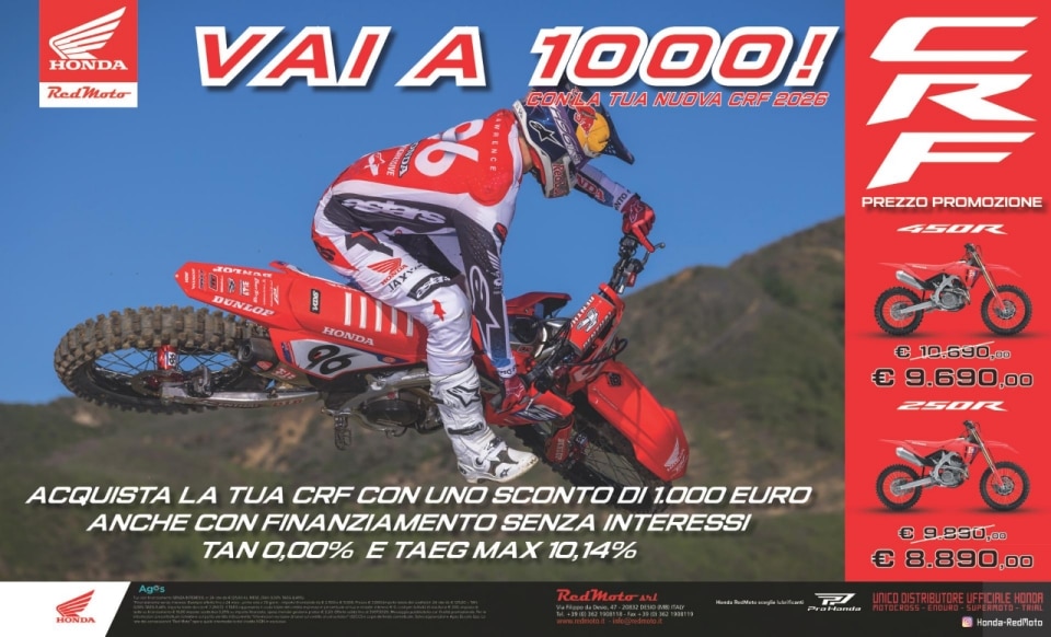 Vai a Mille con la promozione Honda RedMoto sulla tua CRF 2026